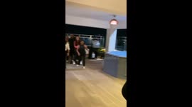 Girls Topple Table During Beer Race