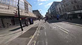 Cyclist confronts another for almost hitting a pedestrian crossing road in London