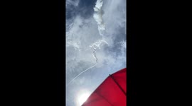 Homemade rocket plunges from the sky narrowly missing spectators