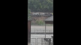Road erosion threatens collapse into lake amid heavy rains in Branson, MO