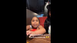 US girl leaves mum in stitches with British accent picked up from 'Peppa Pig'