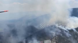 California Air National Guard drops retardant on Trout Fire