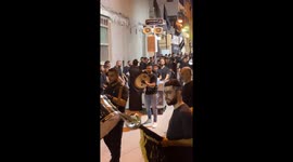 Shia Muharram procession walking through the streets of Manama in Bahrain