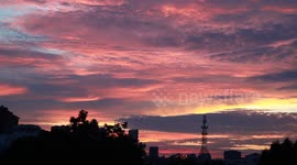 China: Sunset Appears in The Evening Sky in Nanjing, China
