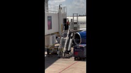 Baggage Handlers Get Rough With Luggage