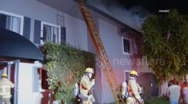 USA: Tarzana Apartment Unit Burns