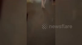 Shocking video shows a bus on fire in Leeds suburb after a night of rioting