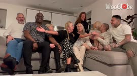 Overflowing with joy: Family celebrates a new addition to the family