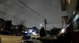 Severe thunderstorm night lapse in Lindenwood, Queens