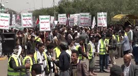Yemen: Yemeni students march to support Palestinian people