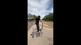 Skateboard fail: jumping off cart leads to fall in Tucson