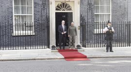 UK Prime Minister Keir Starmer welcomes President Zelenskyy to 10 Downing Street