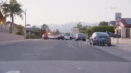 USA: LASD Homicide Bureau Investigating Fatal Sword Stabbing B Roll Lieutenant Briefing On Camera
