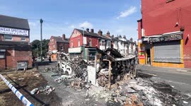 Video shows shocking aftermath of riots in Leeds suburb overnight
