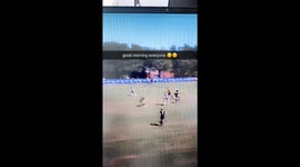 girl soccer player get bodied by another girl in a game