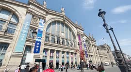 Team GB athletes alight from the Eurostar in Paris ahead of the Olympics