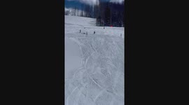 snowboarder smacks jump takeoff and slams onto the knuckle