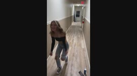 Man Doesn't Move Away From Flipping Cheerleader