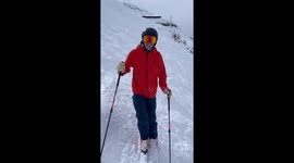 insane straight line by jack cady going face first down a 35 degree slope