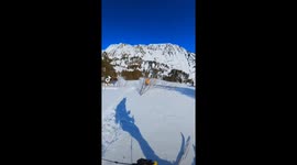 skier riding the back country