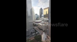US: 2-Alarm Fire Breaks Out At First Baptist Church In Downtown Dallas
