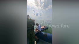 Sleeping sunbather drifts out into Baltic Sea on lilo