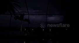 Lightning storm at night in Land O' Lakes, Florida