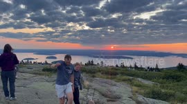 Sunrise atop Mount Cadillac in Acadia National Park