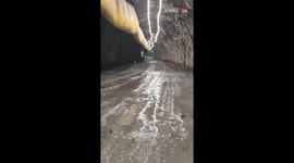 Witness the incredible process of Tunnel Blasting: Fog dancing and thunderous sounds captured
