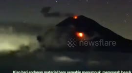 Mount Semeru Erupts and Spits Out Incandescent Lava (Fluid Magma), People Are Asked to Stay Away from the Foot of the Mountain