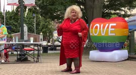 Drag show at the first annual Sunbury Diversity Festival in Sunbury, Pennsylvania.
