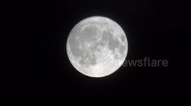The July Full Moon known as the Buck Moon is seen in the sky