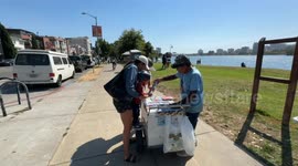 Crowds Hit The Park To Enjoy Beautiful Weather