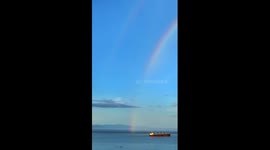 Gorgeous double rainbow in S China's Guangdong
