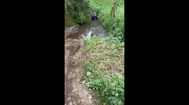 ATV adventure goes wrong as couple plunges into river