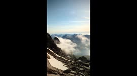 Geitgallien, Lofoten, Norway. Time lapse. One of the top highest moutains in Norway. Google pixel. 4k