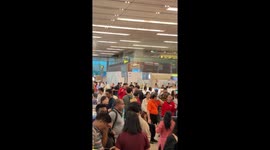 Travelers Delayed By Global Outages At Singapore Airport