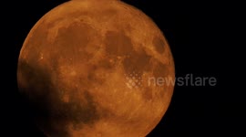 Stunning full Buck Moon 4k close-up above Kent, UK