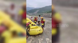 SDRF rescues two people trapped in river amid heavy rains in northern India