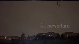 Lightning and thunderstorm in Highlands Ranch, Colorado
