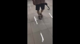Flooding at Union Station in Toronto after storm