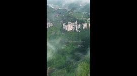 Walking in the air: 1-km-long glass skywalk in China's Guizhou