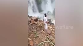 Three day trippers rescued from waterfall in India