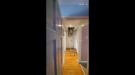 Son turns tables on dad with a sneaky staircase surprise