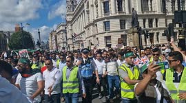 Bangladeshi community march in Central London in support of Bangladeshi student protests