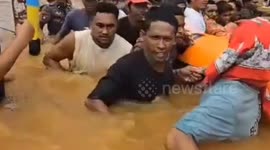 Massive floods hit North Maluku in Indonesia, hundreds of houses were submerged in floodwaters, thousands of residents were forced to be evacuated, flood heights reached 2 meters as high as an adult's chest