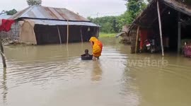 Drone footage reveals widespread flooding in India's Kosi,Bihar as hundreds of villages struggle with severe waterlogging