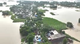 India: Drone footage reveals widespread flooding in India's Kosi,Bihar as hundreds of villages struggle with severe waterlogging