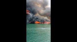 Massive Fire Breaks Out In Lapu Lapu City, Philippines