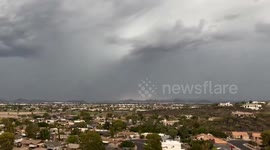 Lightning storm captured over Moon Hill, Phoenix, Arizona